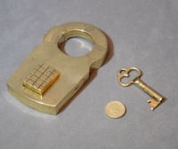 Strongs Patent Brass Padlock