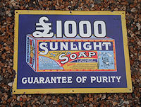 Sunlight Soap Enamel Sign