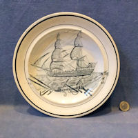 Swansea Pottery Galleon Plate P109