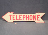 Telephone Enamel Sign