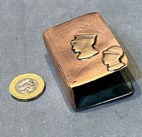 Trench Art Copper Match Box Cover M155