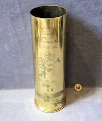 Trench Art Decorated Shell Case SC254