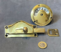 Vacant Engaged Brass Loo Door Bolt LL113