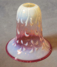 Vaseline and Cranberry Glass Lamp Shade