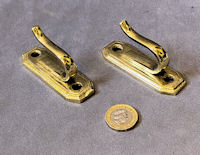 WT&S Pair of Brass Blind Hooks H45