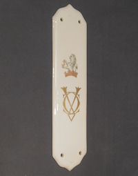 White Ceramic Door Fingerplate