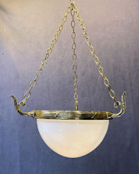 White Glass Bowl Electric Light Fitting HL599