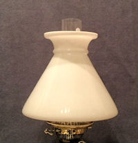 White Glass Oil Lamp Shade, 3 available OS134