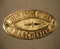 Withy Grove Stores Brass Safe Plate SP104
