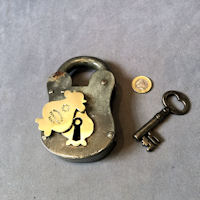 Wrought Iron Padlock and Key PL63