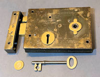 Wrought Iron Rim Lock RL986