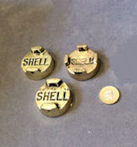 Shell Petrol Can Brass Cap, 3 asstd available M72