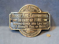 Brass Fire Extinguisher Plaque
