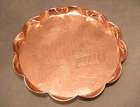 Galleon Copper Tray T85