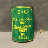 Enamelled Post No Bills